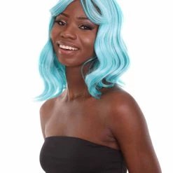 HPO Adults Women Shoulder Length Wavy Wigs | Multicolor Options Cosplay Wigs | Premium Breathable Capless Cap