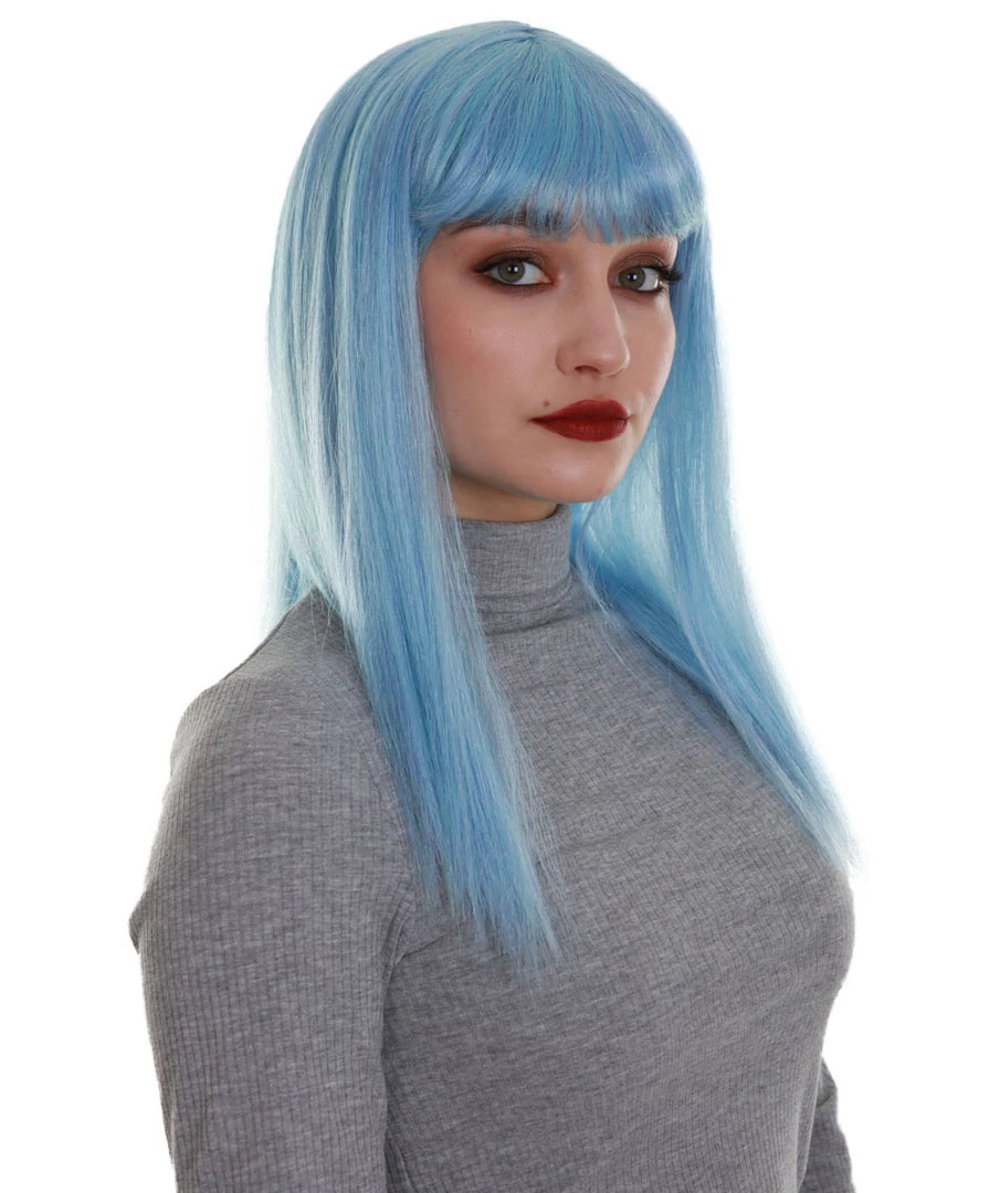 BC Dreamcicle | Women's Icy Blue Color Straight Shoulder Length Trendy Dreamcicle Wig 6 BC Dreamcicle | Women's Icy Blue Color Straight Shoulder Length Trendy Dreamcicle Wig