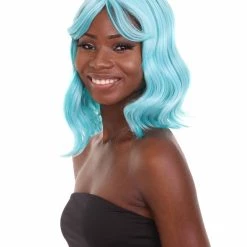 HPO Adults Women Shoulder Length Wavy Wigs | Multicolor Options Cosplay Wigs | Premium Breathable Capless Cap