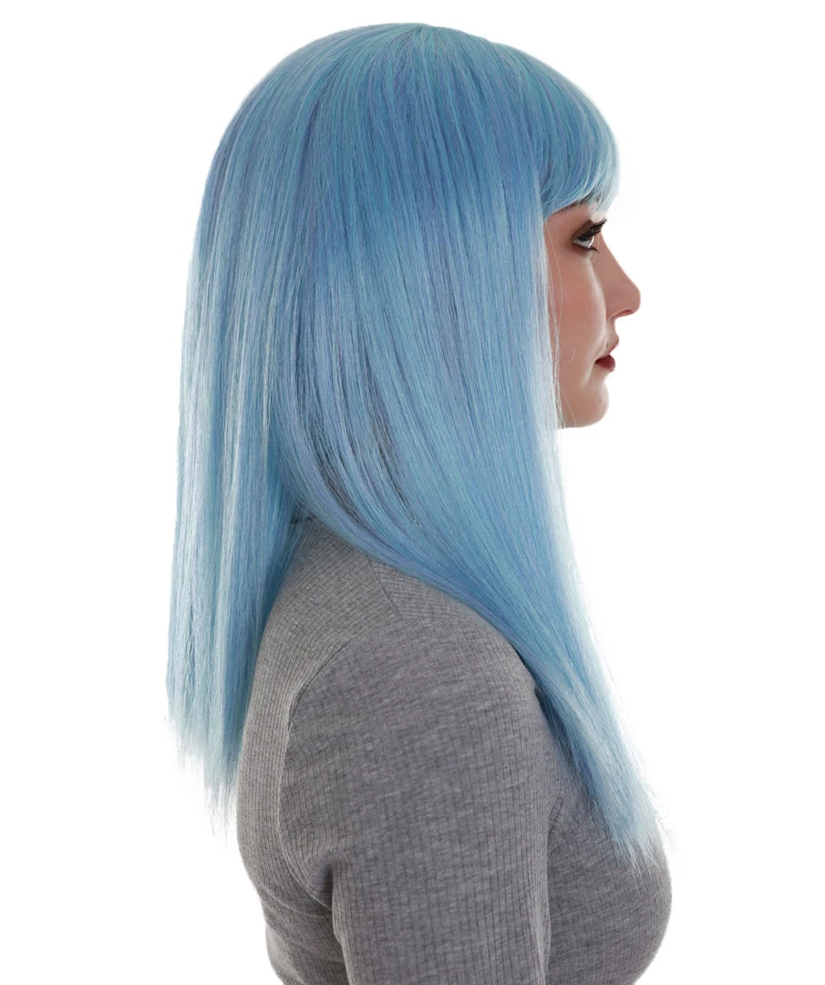BC Dreamcicle | Women's Icy Blue Color Straight Shoulder Length Trendy Dreamcicle Wig 5 BC Dreamcicle | Women's Icy Blue Color Straight Shoulder Length Trendy Dreamcicle Wig