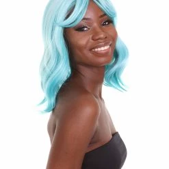 HPO Adults Women Shoulder Length Wavy Wigs | Multicolor Options Cosplay Wigs | Premium Breathable Capless Cap