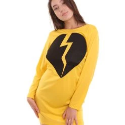 HPO Adult Women's My Heart Is Broken Dress Costume | Yellow Cosplay Costume