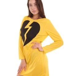 HPO Adult Women's My Heart Is Broken Dress Costume | Yellow Cosplay Costume