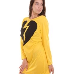 HPO Adult Women's My Heart Is Broken Dress Costume | Yellow Cosplay Costume