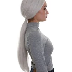BC Mythical Goddess | Women's Grey Color Straight Long Length Ponytail Trendy Mythical Goddess Wig