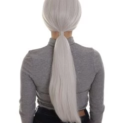 BC Mythical Goddess | Women's Grey Color Straight Long Length Ponytail Trendy Mythical Goddess Wig