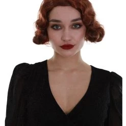 BC Roaring 20's | Women's Red Color Wavy Shoulder Length Trendy Roaring 20's Wig