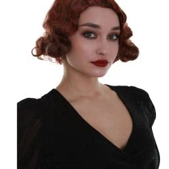 BC Roaring 20's | Women's Red Color Wavy Shoulder Length Trendy Roaring 20's Wig