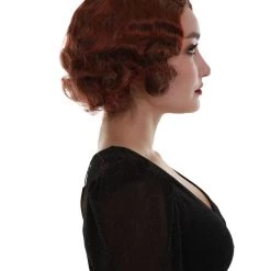 BC Roaring 20's | Women's Red Color Wavy Shoulder Length Trendy Roaring 20's Wig