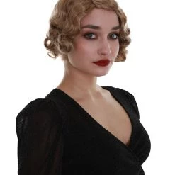 BC Roaring 20's | Women's Blonde Color Wavy Shoulder Length Trendy Roaring 20's Wig 13 BC Roaring 20's | Women's Blonde Color Wavy Shoulder Length Trendy Roaring 20's Wig