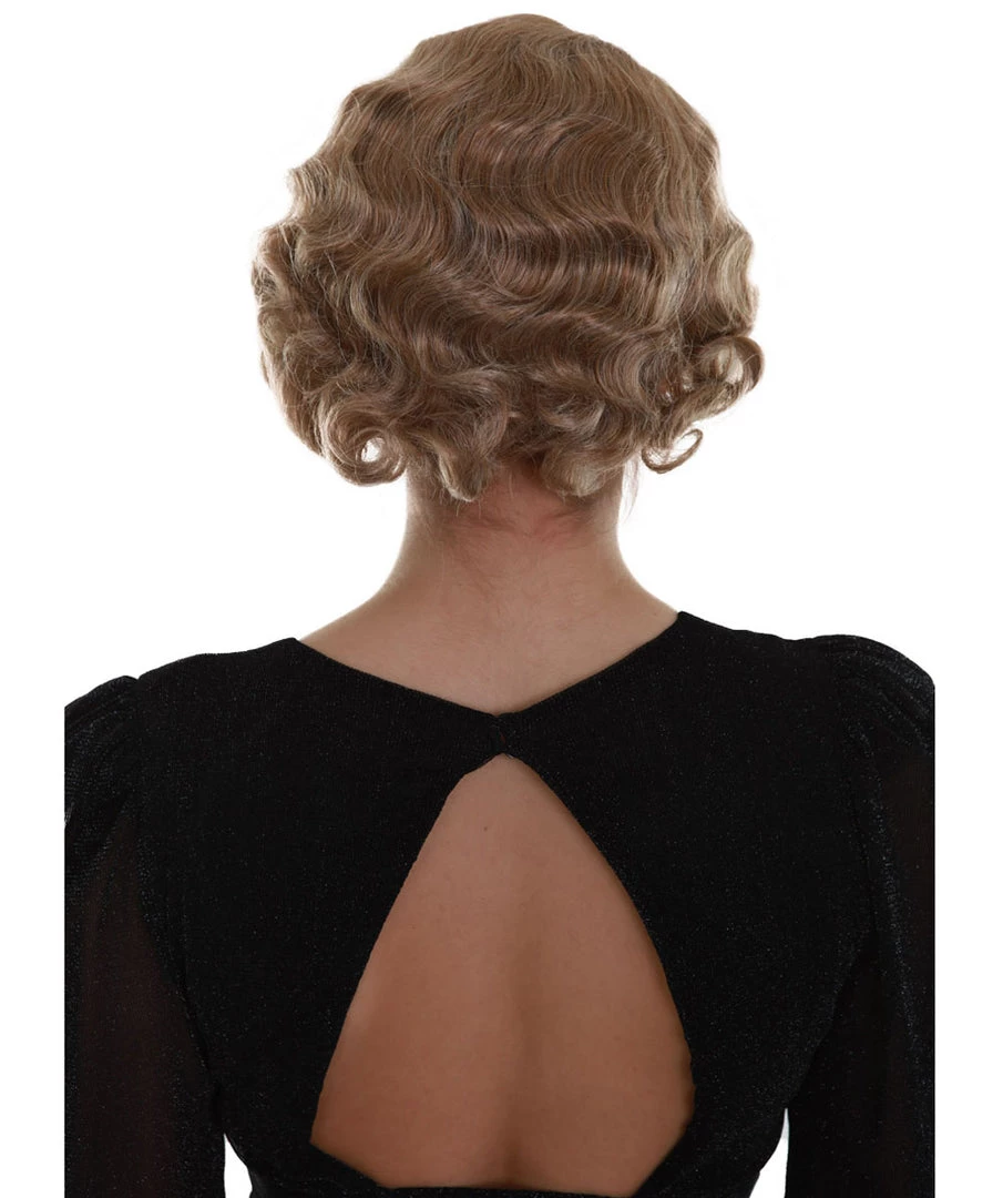 BC Roaring 20's | Women's Blonde Color Wavy Shoulder Length Trendy Roaring 20's Wig 4 BC Roaring 20's | Women's Blonde Color Wavy Shoulder Length Trendy Roaring 20's Wig