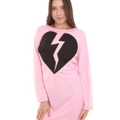 HPO Adult Women's My Heart Is Broken Dress Costume | Lt. Pink Cosplay Costume