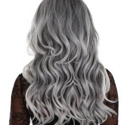 BC Women's Silver Color Wavy Medium Length Trendy Frosted Wavy Wig 13 BC Women's Silver Color Wavy Medium Length Trendy Frosted Wavy Wig