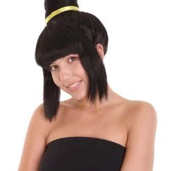 HPO Women's Anime Manga Womens Wig | Black Cosplay TV/Movie Wigs | Premium Breathable Capless Cap