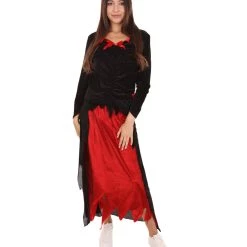 HPO Adult Women's Fantasia Vampire Costume | Black Halloween Costume