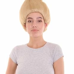 HPO Adult Womens Wig | Celebrity Fancy Blonde Halloween Wig | Premium Breathable Capless Cap