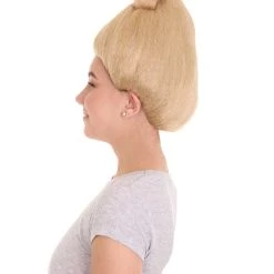 HPO Adult Womens Wig | Celebrity Fancy Blonde Halloween Wig | Premium Breathable Capless Cap