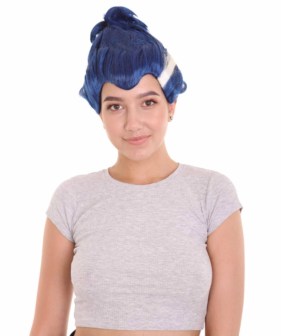 HPO Womens Monster Family Blue Wig | Blue Emma TV/Movie Wigs | Premium Breathable Capless Cap Women's 1 HPO Womens Monster Family Blue Wig | Blue Emma TV/Movie Wigs | Premium Breathable Capless Cap Women's