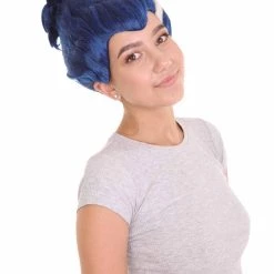 HPO Womens Monster Family Blue Wig | Blue Emma TV/Movie Wigs | Premium Breathable Capless Cap Women's 14 HPO Womens Monster Family Blue Wig | Blue Emma TV/Movie Wigs | Premium Breathable Capless Cap Women's