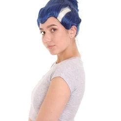 HPO Womens Monster Family Blue Wig | Blue Emma TV/Movie Wigs | Premium Breathable Capless Cap Women's 11 HPO Womens Monster Family Blue Wig | Blue Emma TV/Movie Wigs | Premium Breathable Capless Cap Women's