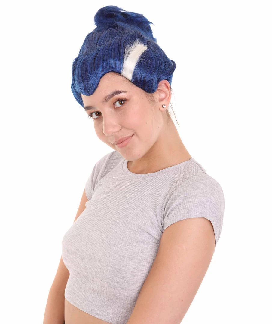 HPO Womens Monster Family Blue Wig | Blue Emma TV/Movie Wigs | Premium Breathable Capless Cap Women's 2 HPO Womens Monster Family Blue Wig | Blue Emma TV/Movie Wigs | Premium Breathable Capless Cap Women's