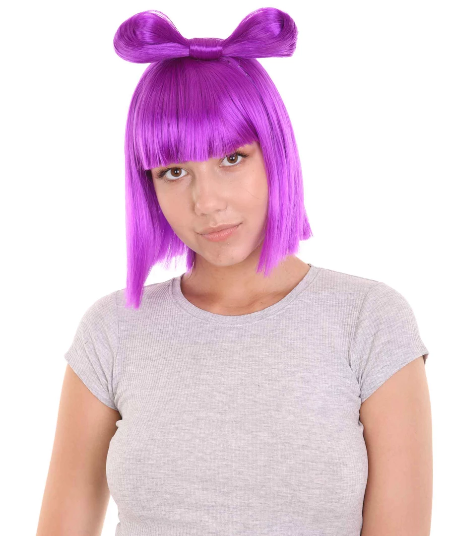 HPO Neon Purple Butterfly Womens Wig | Party Ready Fancy Cosplay Halloween Wig | Premium Breathable Capless Cap 1 HPO Neon Purple Butterfly Womens Wig | Party Ready Fancy Cosplay Halloween Wig | Premium Breathable Capless Cap