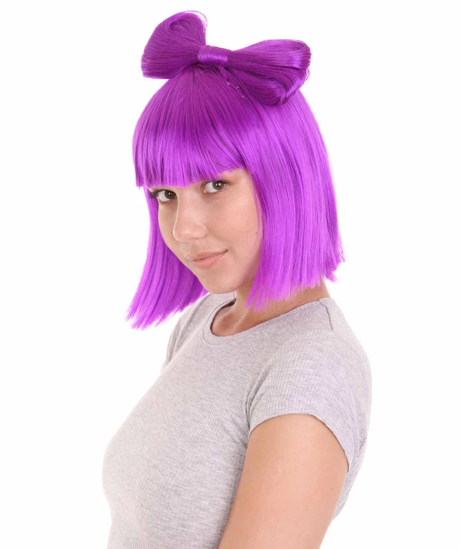 HPO Neon Purple Butterfly Womens Wig | Party Ready Fancy Cosplay Halloween Wig | Premium Breathable Capless Cap 2 HPO Neon Purple Butterfly Womens Wig | Party Ready Fancy Cosplay Halloween Wig | Premium Breathable Capless Cap