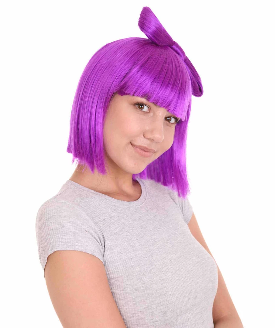 HPO Neon Purple Butterfly Womens Wig | Party Ready Fancy Cosplay Halloween Wig | Premium Breathable Capless Cap 4 HPO Neon Purple Butterfly Womens Wig | Party Ready Fancy Cosplay Halloween Wig | Premium Breathable Capless Cap