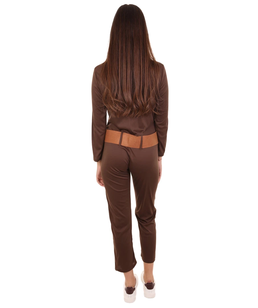 HPO Adult Women's Worker Costume | Brown Halloween Costume 4 HPO Adult Women's Worker Costume | Brown Halloween Costume