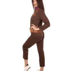 HPO Adult Women's Worker Costume | Brown Halloween Costume 10 HPO Adult Women's Worker Costume | Brown Halloween Costume