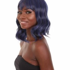 HPO Adults Women Shoulder Length Wavy Wigs | Multicolor Options Cosplay Wigs | Premium Breathable Capless Cap