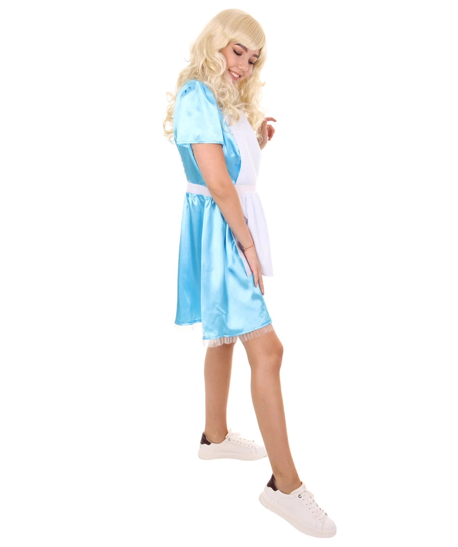 HPO Adult Women's Alice 2Pc Costume | Blue And White Cosplay Costume 6 HPO Adult Women's Alice 2Pc Costume | Blue And White Cosplay Costume