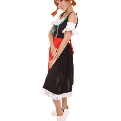 HPO Adult Women's Oktoberfest Fraulein Costume | Black & Red Halloween Costume 10 HPO Adult Women's Oktoberfest Fraulein Costume | Black & Red Halloween Costume
