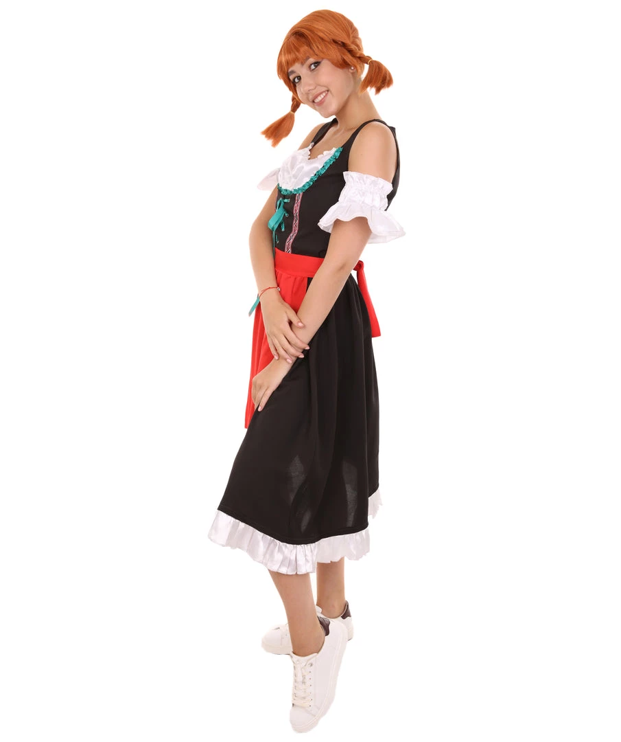 HPO Adult Women's Oktoberfest Fraulein Costume | Black & Red Halloween Costume 3 HPO Adult Women's Oktoberfest Fraulein Costume | Black & Red Halloween Costume