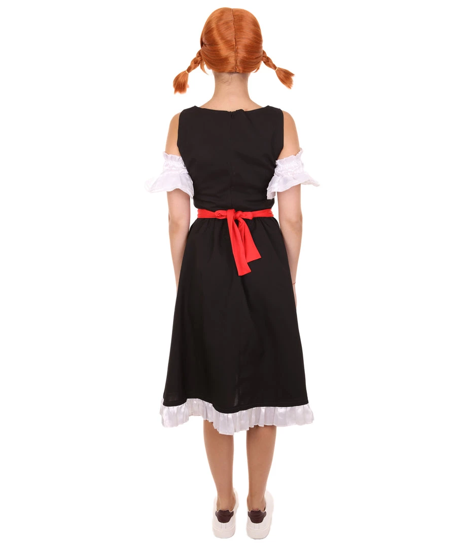 HPO Adult Women's Oktoberfest Fraulein Costume | Black & Red Halloween Costume 5 HPO Adult Women's Oktoberfest Fraulein Costume | Black & Red Halloween Costume