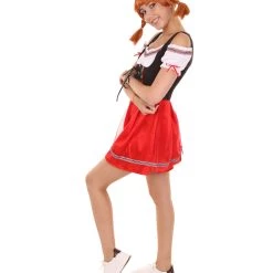 HPO Adult Women's Oktoberfest Beer Girl Costume | Red Black And White Halloween Costume 8 HPO Adult Women's Oktoberfest Beer Girl Costume | Red Black And White Halloween Costume