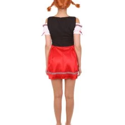 HPO Adult Women's Oktoberfest Beer Girl Costume | Red Black And White Halloween Costume 7 HPO Adult Women's Oktoberfest Beer Girl Costume | Red Black And White Halloween Costume