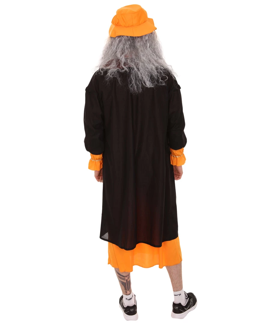 HPO Adult Men's Leonardo Da Vinci Painter Artitst 4Pc Costume | Orange Cosplay Costume 5 HPO Adult Men's Leonardo Da Vinci Painter Artitst 4Pc Costume | Orange Cosplay Costume