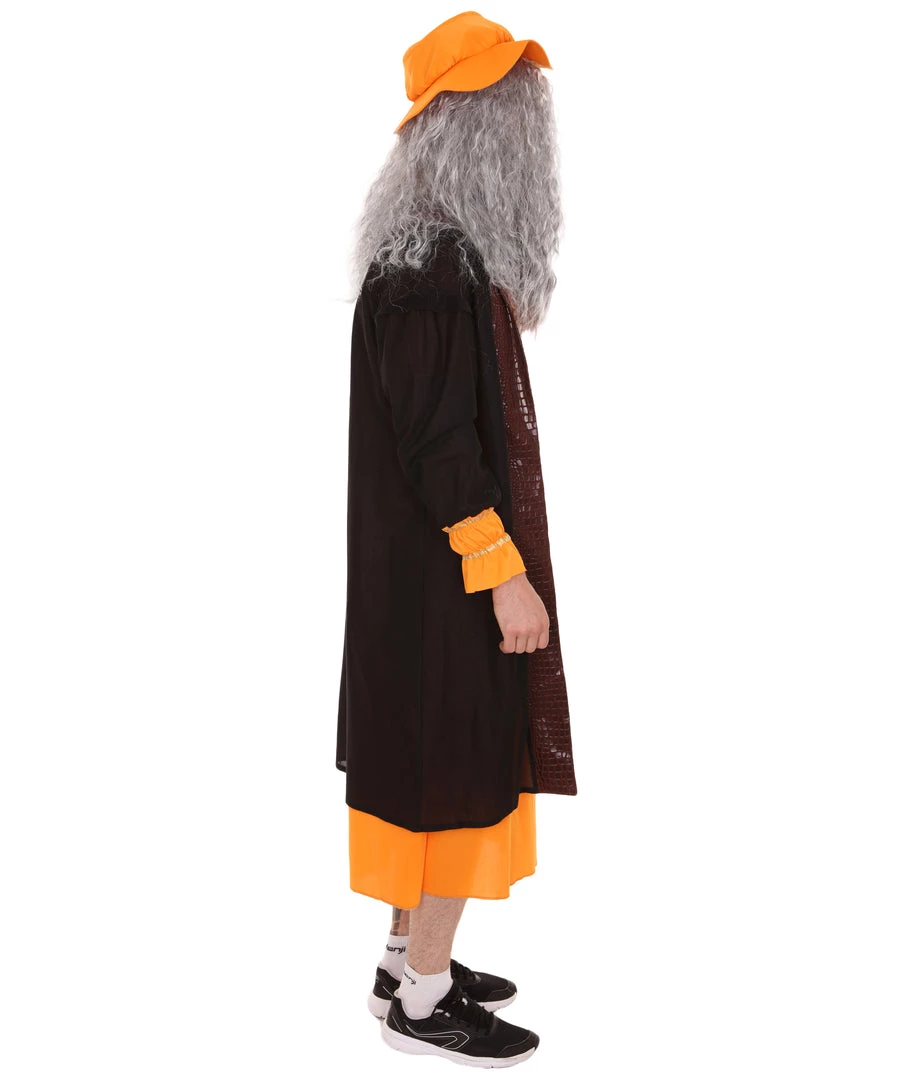 HPO Adult Men's Leonardo Da Vinci Painter Artitst 4Pc Costume | Orange Cosplay Costume 6 HPO Adult Men's Leonardo Da Vinci Painter Artitst 4Pc Costume | Orange Cosplay Costume