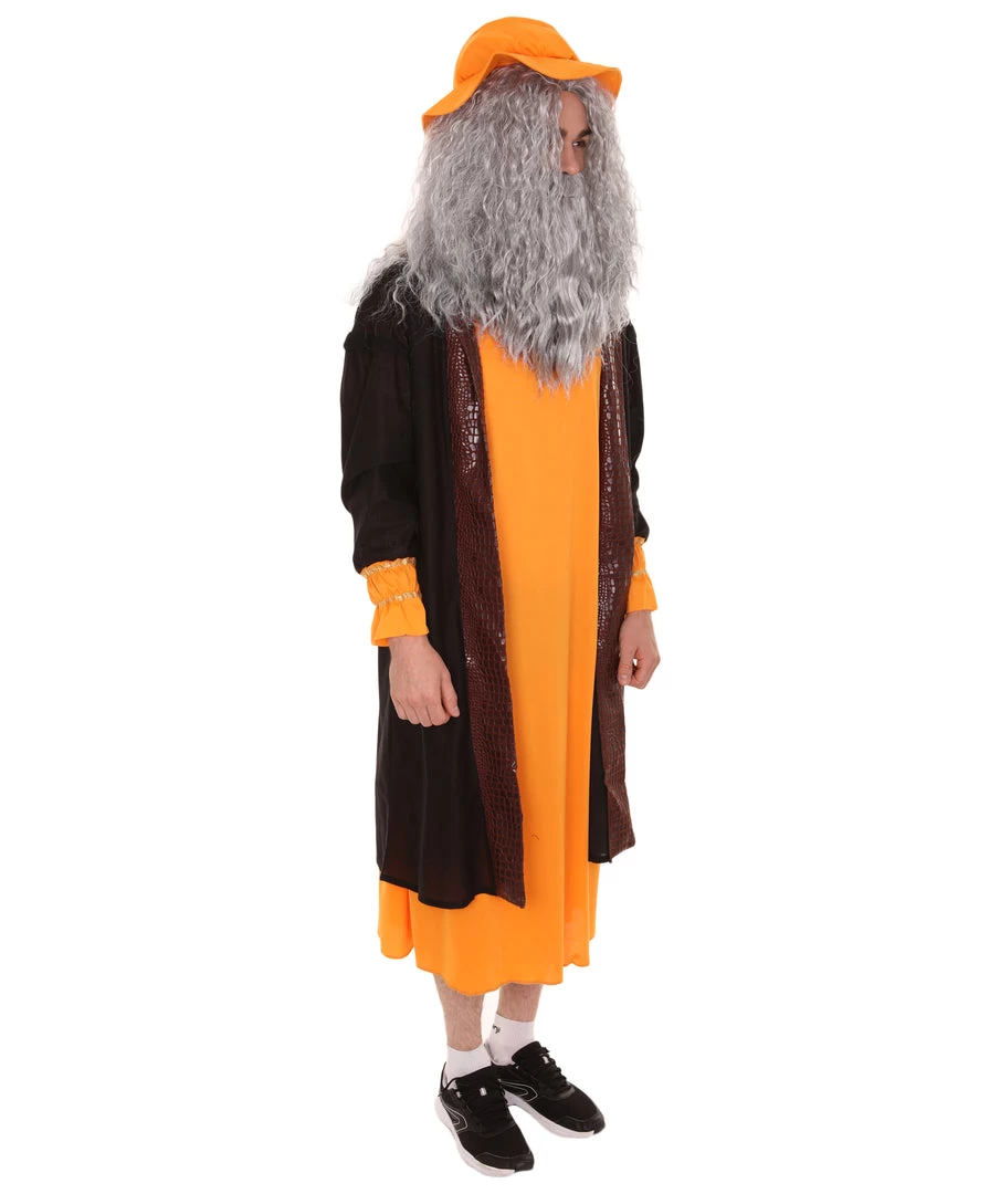 HPO Adult Men's Leonardo Da Vinci Painter Artitst 4Pc Costume | Orange Cosplay Costume 7 HPO Adult Men's Leonardo Da Vinci Painter Artitst 4Pc Costume | Orange Cosplay Costume
