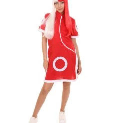 HPO Adult Women's Ninja Anime Costume | Red & White Cosplay Costume