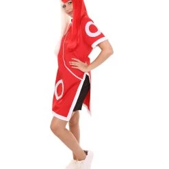 HPO Adult Women's Ninja Anime Costume | Red & White Cosplay Costume 9 HPO Adult Women's Ninja Anime Costume | Red & White Cosplay Costume