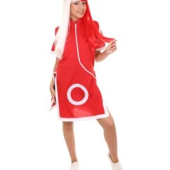 HPO Adult Women's Ninja Anime Costume | Red & White Cosplay Costume 12 HPO Adult Women's Ninja Anime Costume | Red & White Cosplay Costume