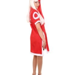 HPO Adult Women's Ninja Anime Costume | Red & White Cosplay Costume 11 HPO Adult Women's Ninja Anime Costume | Red & White Cosplay Costume