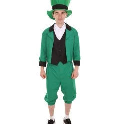 HPO Adult Men's Deluxe Mr. Leprechaun Costume | Patric Cosplay Costume