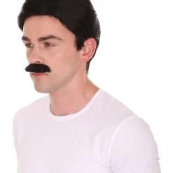 HPO Men's Father Wig And Moustache Set | Mens Cosplay Halloween Wig | Premium Breathable Capless Cap