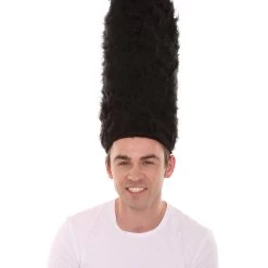 HPO Adult Men's English British Royal Guard Hat 18.5 Inches Tall | Black Costume Accessories
