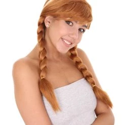 HPO Womens Princess Wig | Brown TV/Movie Wigs | Premium Breathable Capless Cap