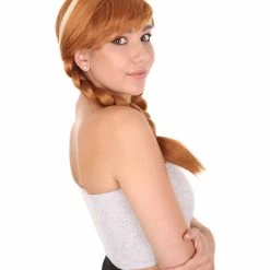 HPO Womens Princess Wig | Brown TV/Movie Wigs | Premium Breathable Capless Cap