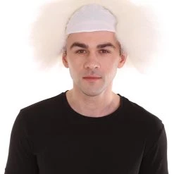 HPO Half Bald Head Mens Short Wig, Grey Men's 38 HPO Half Bald Head Mens Short Wig, Grey Men's